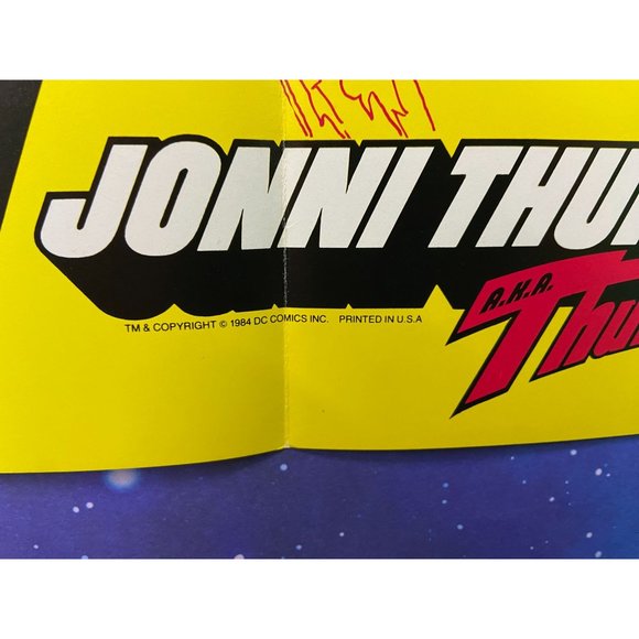 JONNI THUNDER THUNDERBOLT Giordano 1984 DC Comics Shop Promo Poster 21.5x16.5" - Picture 2 of 2